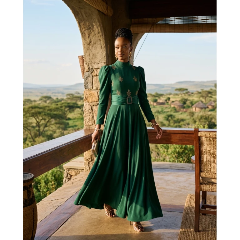 Gemma Deeks Style Guide: Formal attire wedding guest dress in Kenya Summer 2026