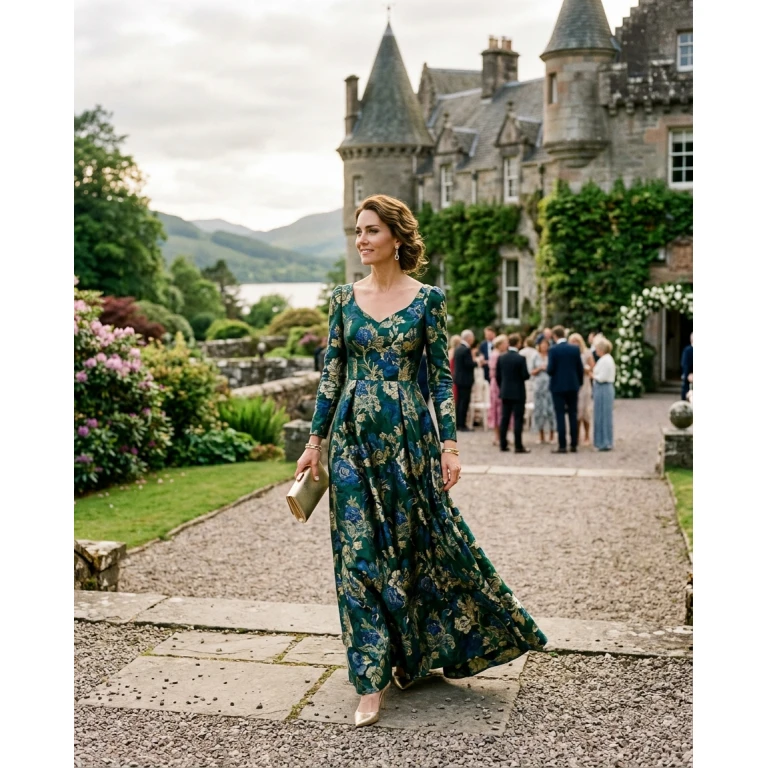 Gemma Deeks Style Guide: Formal attire wedding guest dress in Scotland Summer 2026