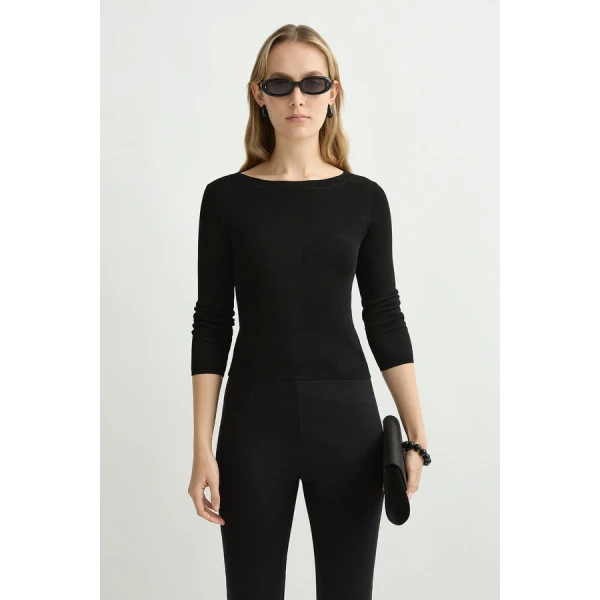 Posse Aimee Top – sustainable Tops in Black from Australian designer at Luxury Shoes .