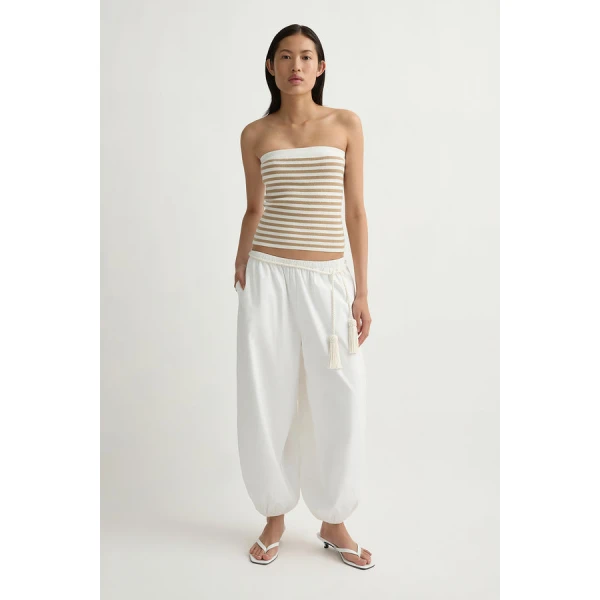 Posse Beau Pant – sustainable Pants in White from Australian designer at Luxury Shoes .