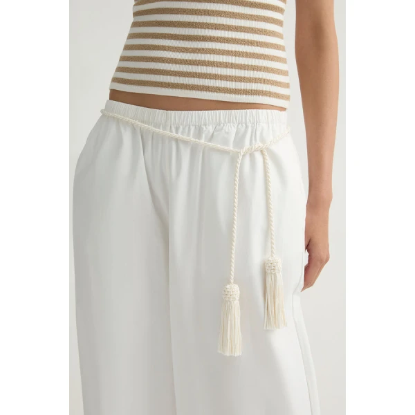 Posse Beau Pant – sustainable Pants in White from Australian designer at Luxury Shoes .