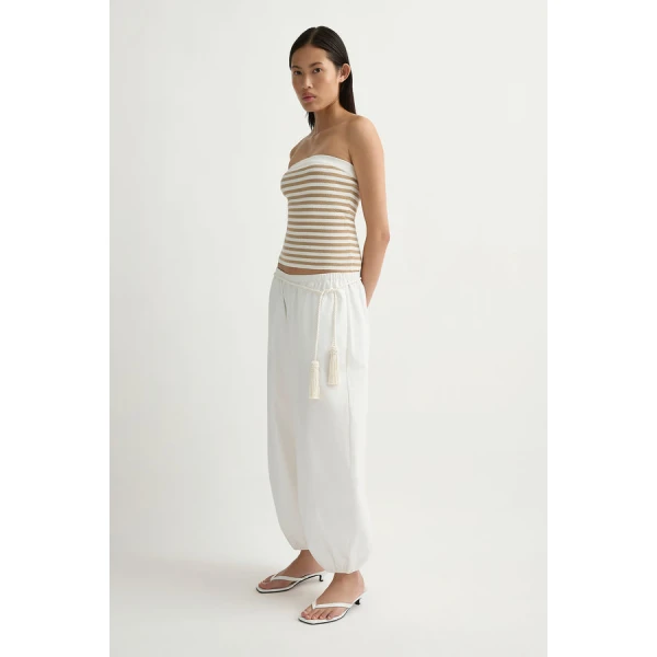Posse Beau Pant – sustainable Pants in White from Australian designer at Luxury Shoes .