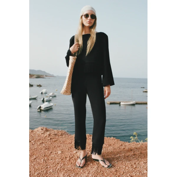 Posse Bianca Pant – sustainable Pants in Black from Australian designer at Luxury Shoes .