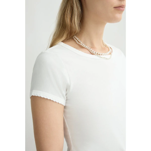 Posse Clover Tee – sustainable Tops in White from Australian designer at Luxury Shoes .
