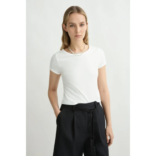 Posse Clover Tee – sustainable Tops in White from Australian designer at Luxury Shoes .