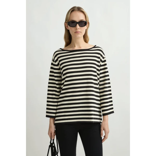 Posse Darcy Long Sleeve Top – sustainable Tops in Black from Australian designer at Luxury Shoes .