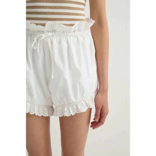 Posse Ezra Short – sustainable Shorts in White from Australian designer at Luxury Shoes .