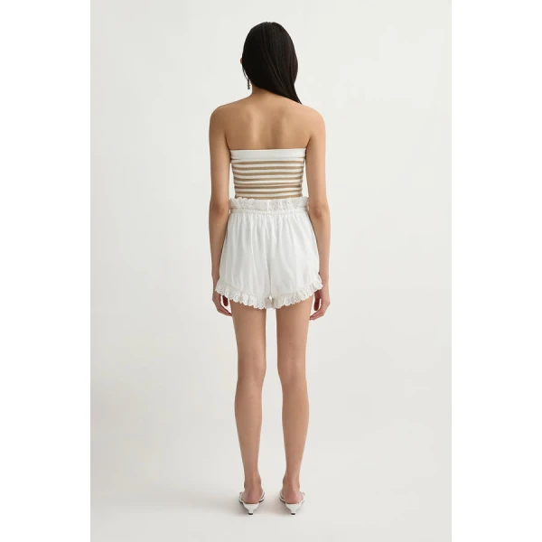 Posse Ezra Short – sustainable Shorts in White from Australian designer at Luxury Shoes .