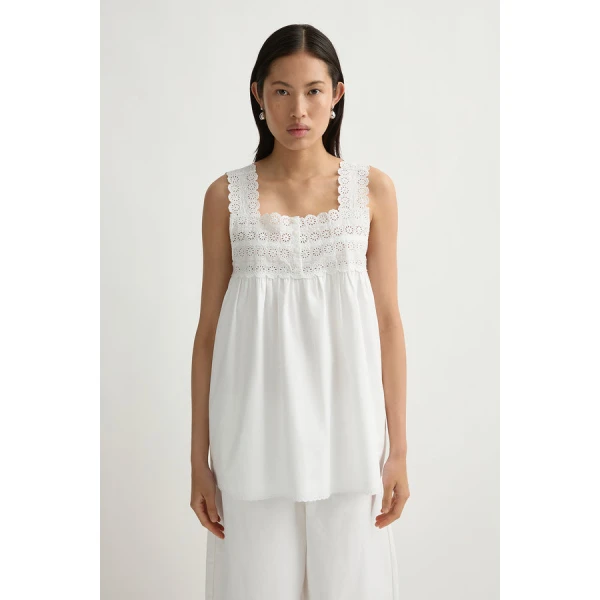 Posse Ezra Tunic – sustainable Dresses in White from Australian designer at Luxury Shoes .