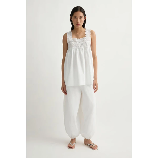 Posse Ezra Tunic – sustainable Dresses in White from Australian designer at Luxury Shoes .