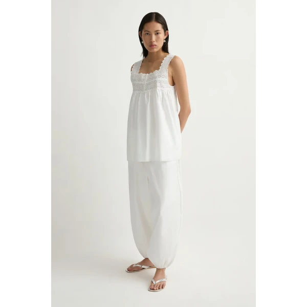 Posse Ezra Tunic – sustainable Dresses in White from Australian designer at Luxury Shoes .