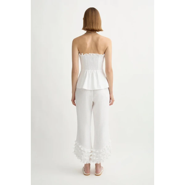 Posse Florence Strapless Top – sustainable Tops in White from Australian designer at Luxury Shoes .