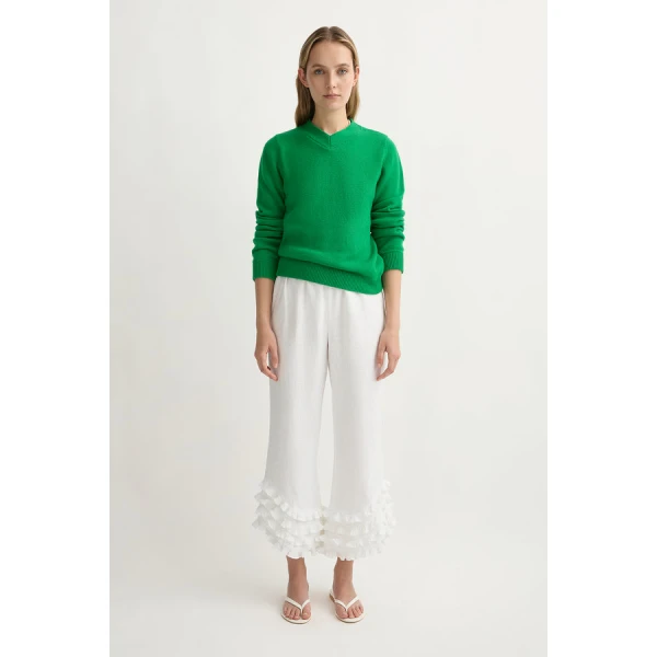 Posse Freddie Jumper – sustainable Knitwear in Green from Australian designer at Luxury Shoes .