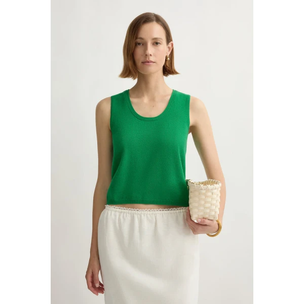 Posse Freddie Tank – sustainable Tops in Green from Australian designer at Luxury Shoes .