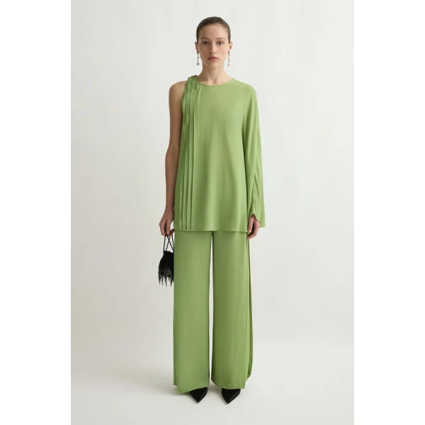 Posse Jane One Shoulder Top – sustainable Tops in Green from Australian designer at Luxury Shoes .
