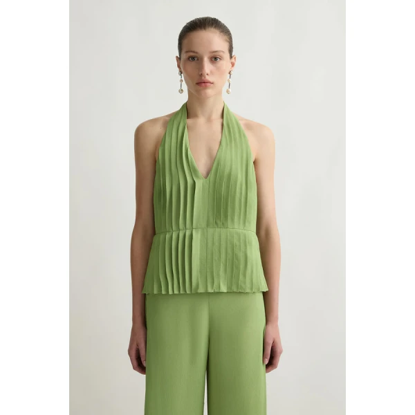 Posse Jane Top – sustainable Tops in Green from Australian designer at Luxury Shoes .