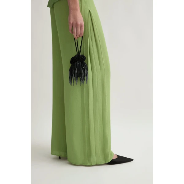 Posse Jane Trousers – sustainable Pants in Green from Australian designer at Luxury Shoes .