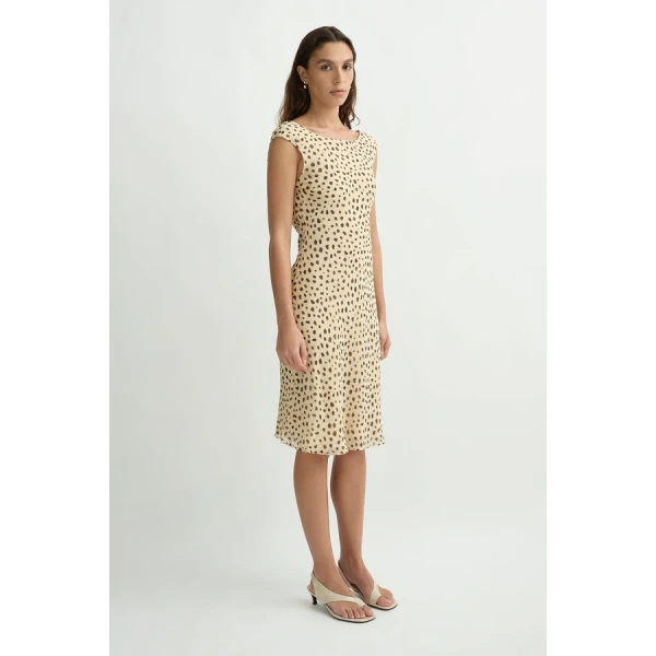 Posse Leo Dress – sustainable Dresses in Beige from Australian designer at Luxury Shoes .