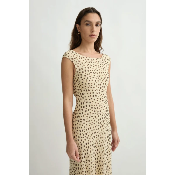 Posse Leo Dress – sustainable Dresses in Beige from Australian designer at Luxury Shoes .