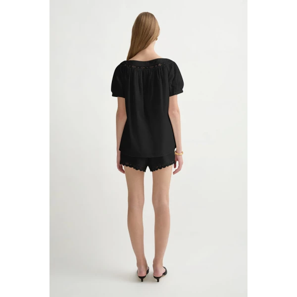 Posse Marilyn Blouse – sustainable Tops in Black from Australian designer at Luxury Shoes .