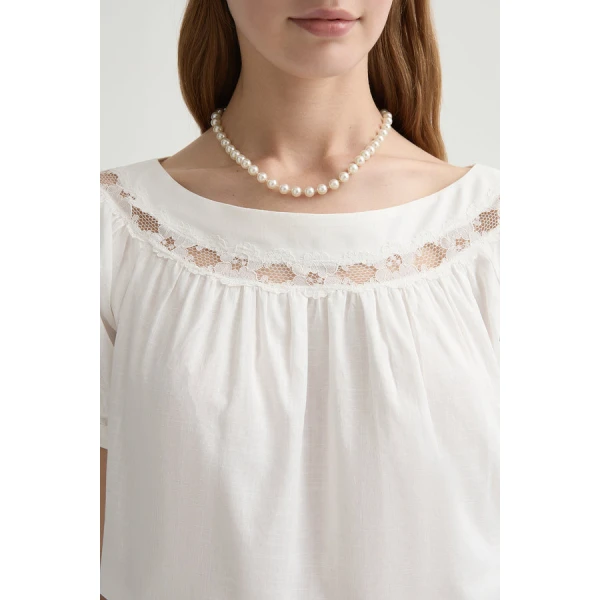 Posse Marilyn Blouse – sustainable Tops in White from Australian designer at Luxury Shoes .