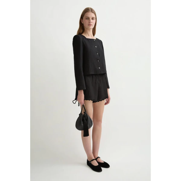 Posse Marilyn Short – sustainable Shorts in Black from Australian designer at Luxury Shoes .