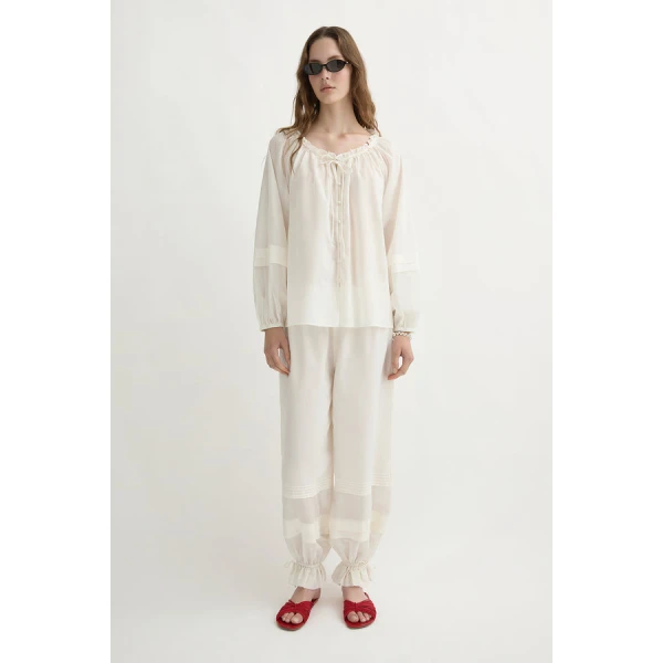 Posse Pearl Pants – sustainable Pants in White from Australian designer at Luxury Shoes .