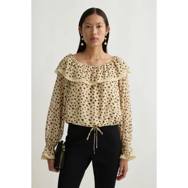Posse Priscilla Blouse – sustainable Tops in Beige from Australian designer at Luxury Shoes .