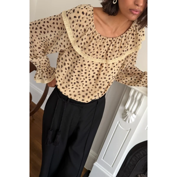 Posse Priscilla Blouse – sustainable Tops in Beige from Australian designer at Luxury Shoes .