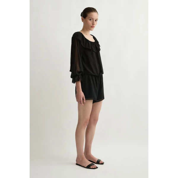 Posse Priscilla Blouse – sustainable Tops in Black from Australian designer at Luxury Shoes .