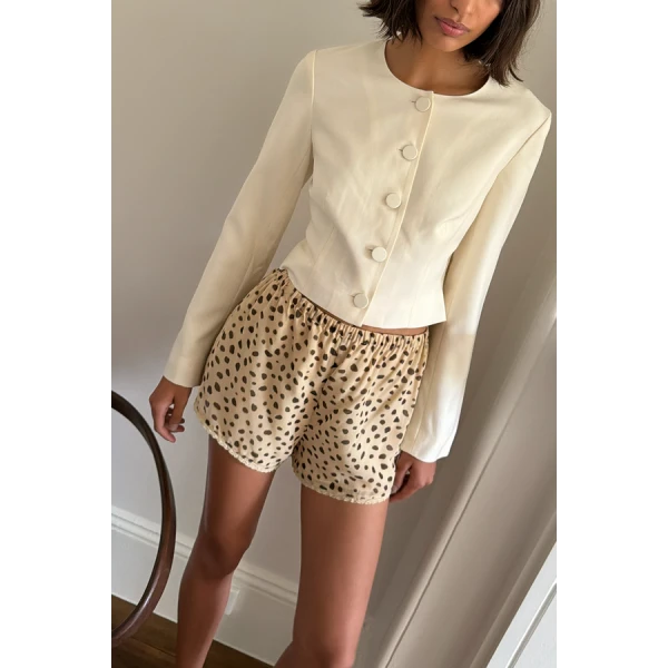 Posse Priscilla Short – sustainable Shorts in Beige from Australian designer at Luxury Shoes .