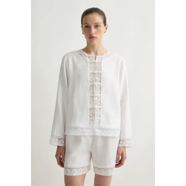 Posse Veronica Blouse – sustainable Tops in White from Australian designer at Luxury Shoes .