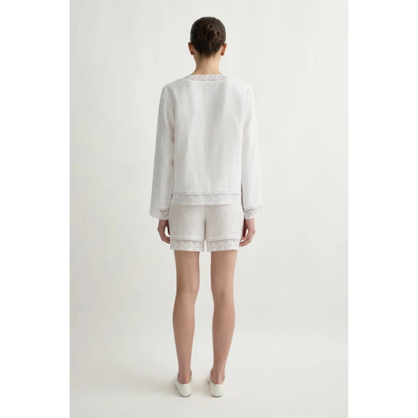 Posse Veronica Blouse – sustainable Tops in White from Australian designer at Luxury Shoes .