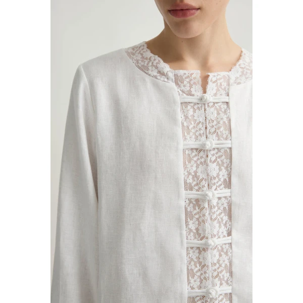 Posse Veronica Blouse – sustainable Tops in White from Australian designer at Luxury Shoes .