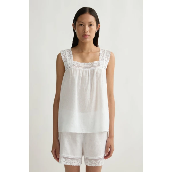 Posse Veronica Top – sustainable Tops in White from Australian designer at Luxury Shoes .