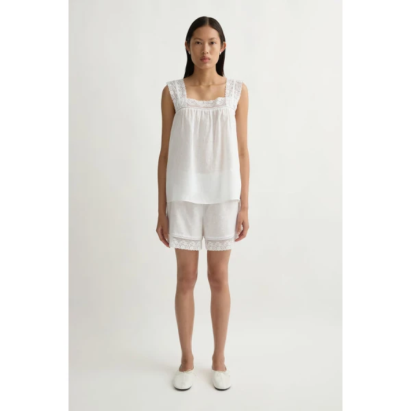 Posse Veronica Top – sustainable Tops in White from Australian designer at Luxury Shoes .