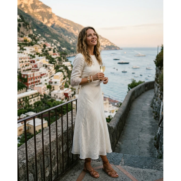 Gemma Deeks Style Guide: Resort chic Anniversary in Amalfi Coast Summer 2026