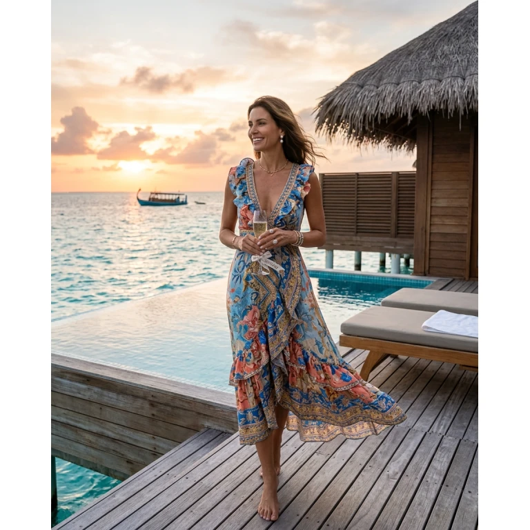 Gemma Deeks Style Guide: Resort chic Birthday in Maldives Summer 2026