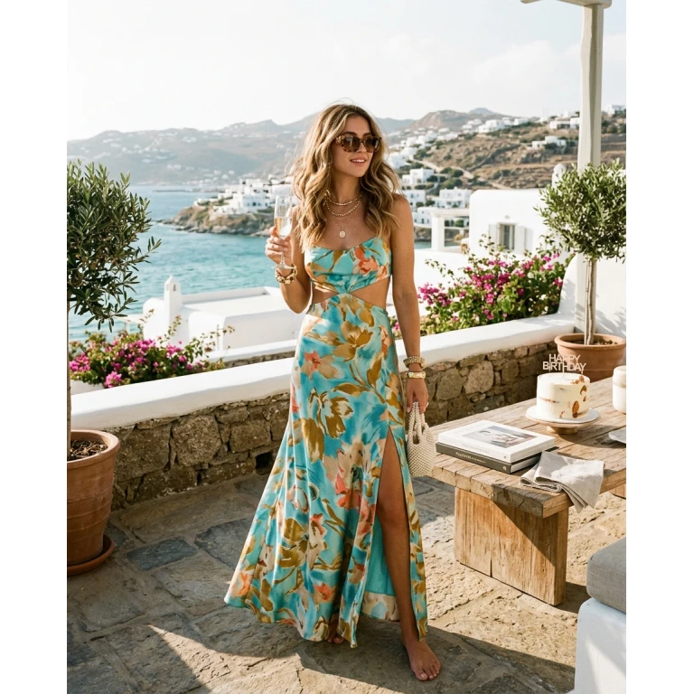 Gemma Deeks Style Guide: Resort chic Birthday in Mykonos Summer 2026