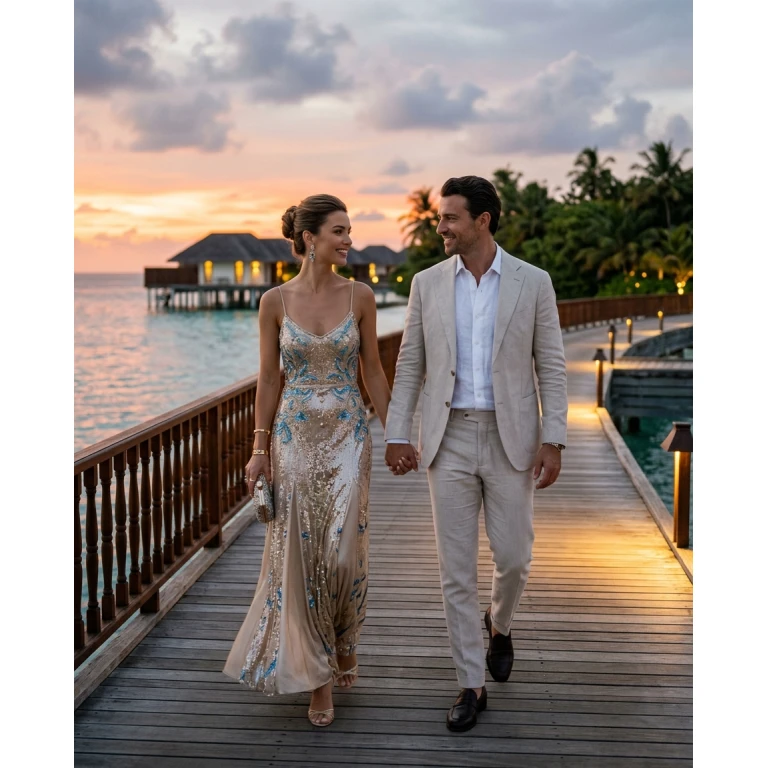Gemma Deeks Style Guide: Resort chic Date night in Maldives Summer 2026