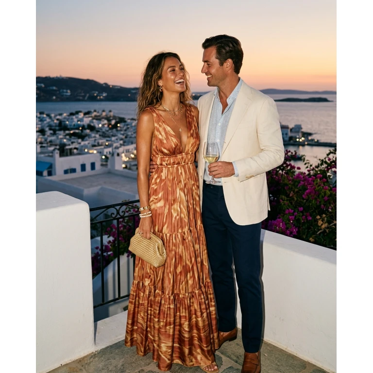 Gemma Deeks Style Guide: Resort chic Date night in Mykonos Summer 2026