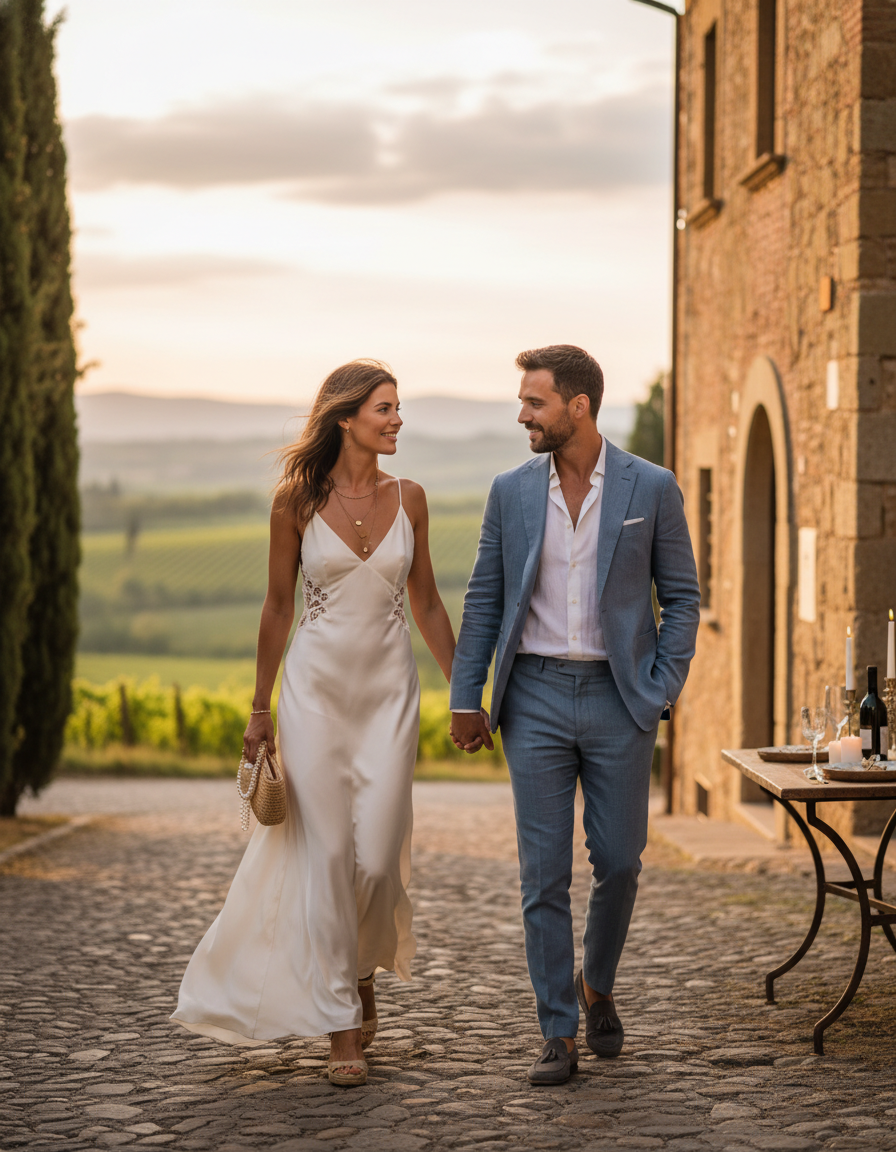 Gemma Deeks Style Guide: Resort chic Date night in Tuscany Summer 2026