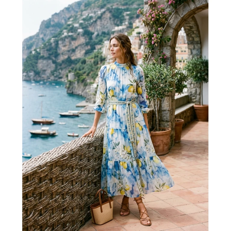 Gemma Deeks Style Guide: Resort chic Designer Summer Dresses in Amalfi Coast Summer 2026