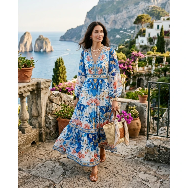 Gemma Deeks Style Guide: Resort chic Designer Summer Dresses in Capri Summer 2026
