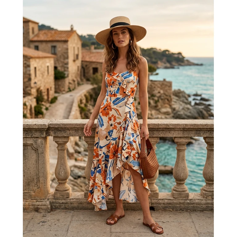 Gemma Deeks Style Guide: Resort chic Designer Summer Dresses in Catalonia Summer 2026