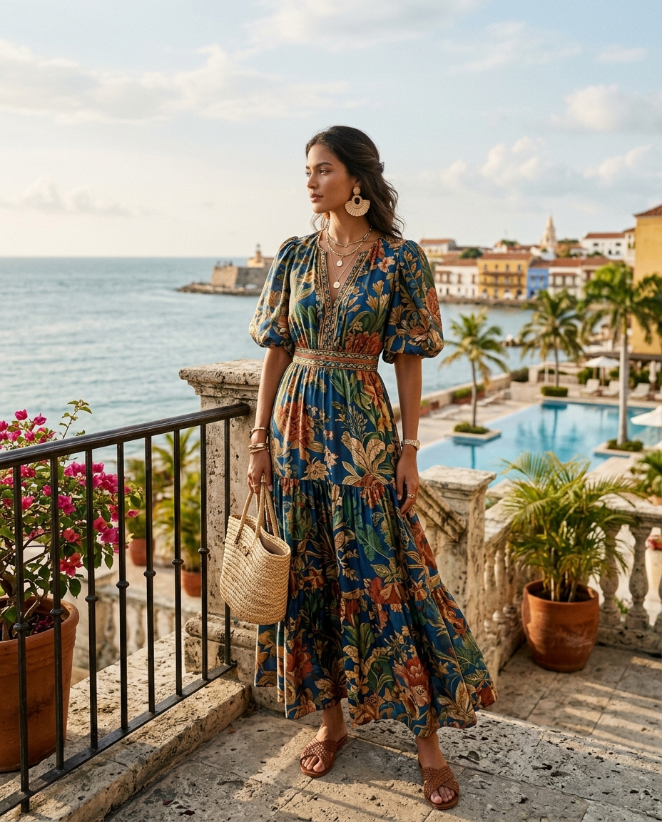 Gemma Deeks Style Guide: Resort chic Designer Summer Dresses in Colombia Summer 2026