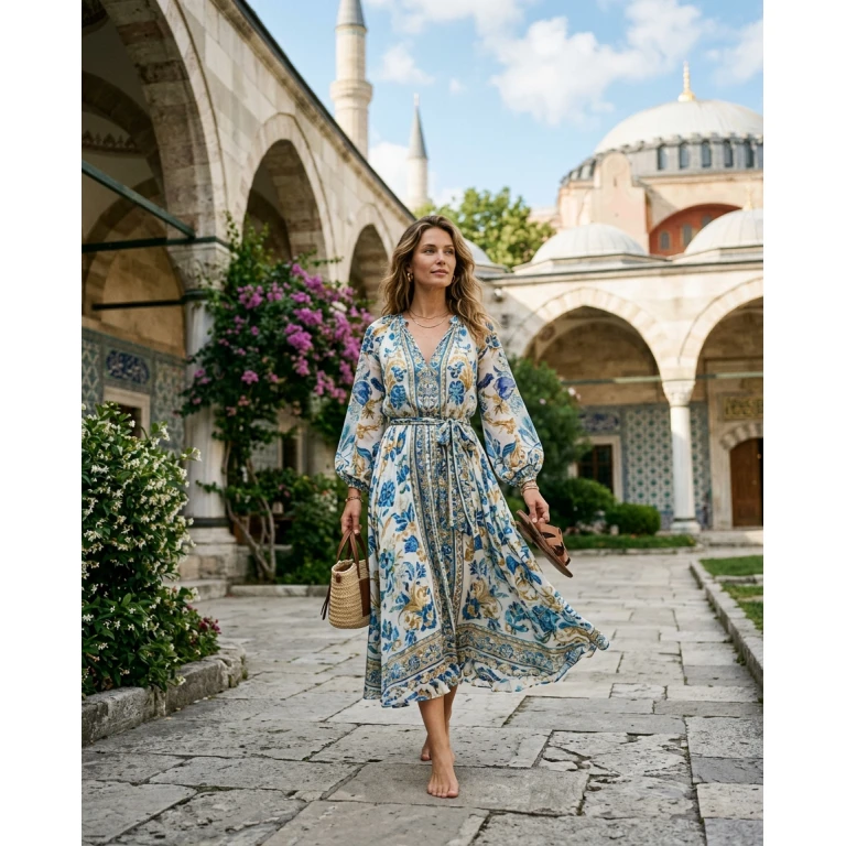 Gemma Deeks Style Guide: Resort chic Designer Summer Dresses in Istanbul Summer 2026