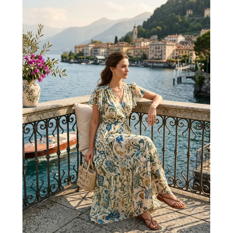 Gemma Deeks Style Guide: Resort chic Designer Summer Dresses in Lake Como Summer 2026
