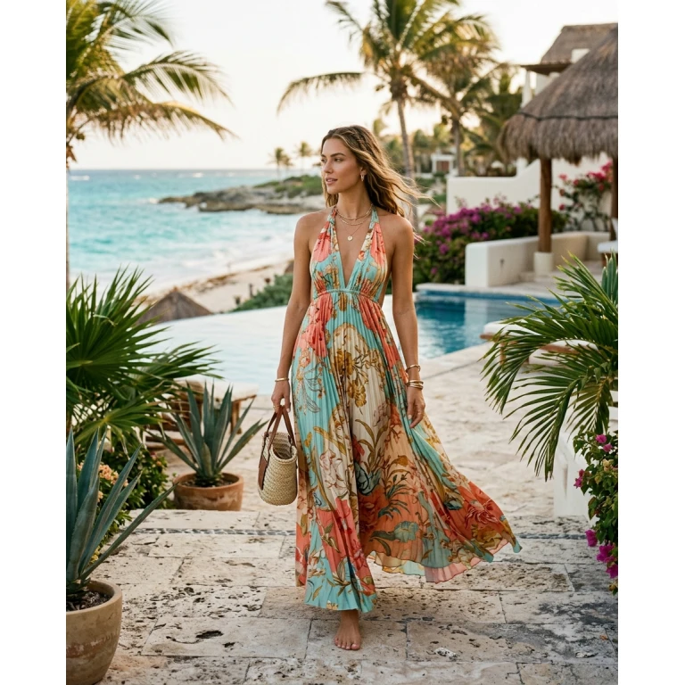 Gemma Deeks Style Guide: Resort chic Designer Summer Dresses in Mexico Summer 2026
