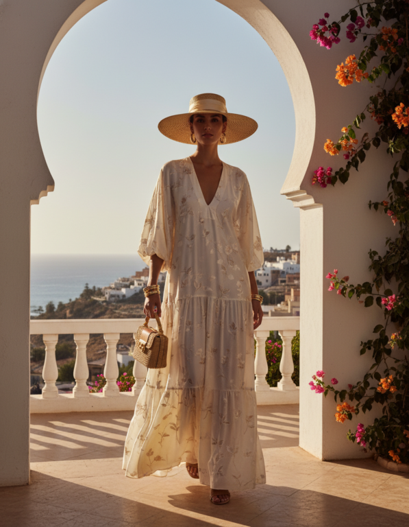 Gemma Deeks Style Guide: Resort chic Designer Summer Dresses in Moroco Summer 2026